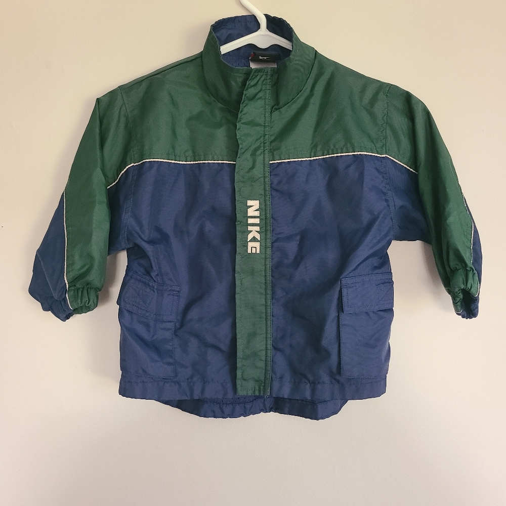 Nike Kids Two-Tone Green & Navy Jacket